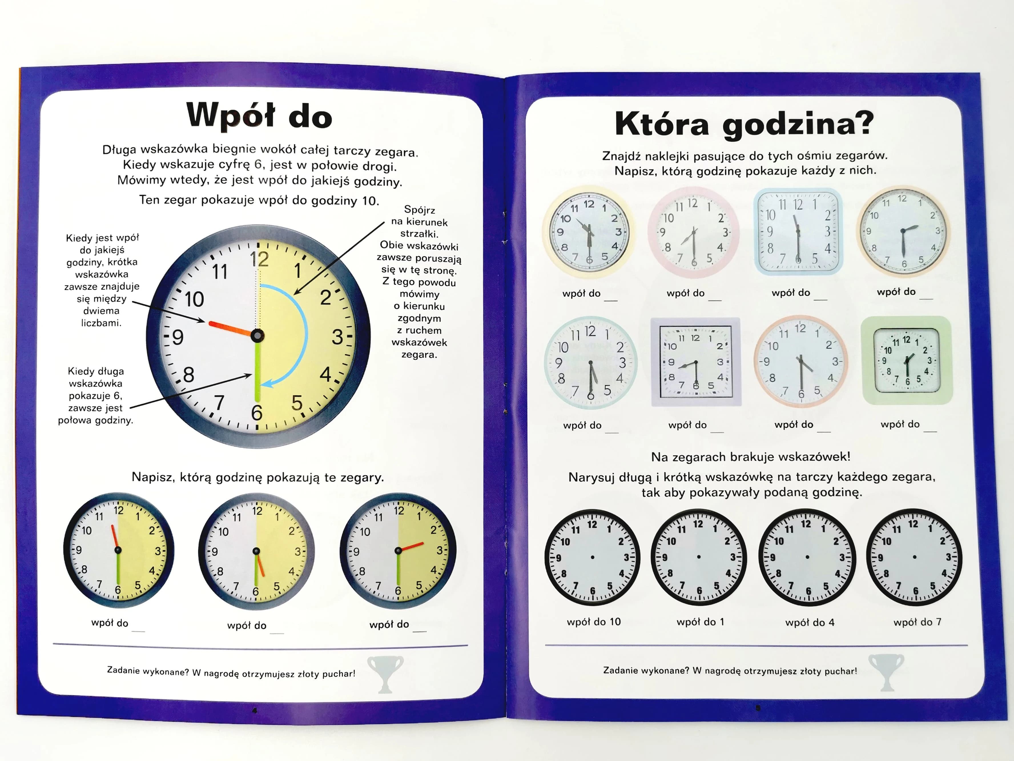 Która godzina? Zeszyt z naklejkami